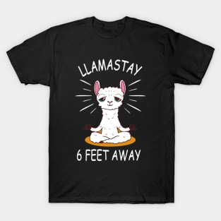 Llamastay 6 Feet Away T-Shirt